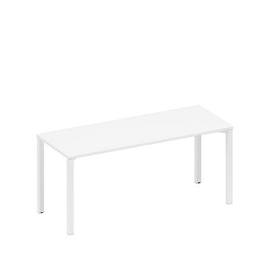 Спэйс+ А1 БГ 016.1 БП (Белый премиум/Белый гладкий) Стол письменный на металлокаркасе