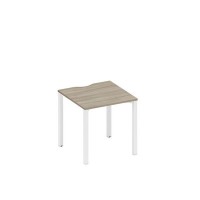 Спэйс+ А1 БГ 021.2 ВЛ (Вяз либерти/Белый гладкий) Стол письменный на металлокаркасе, столешница с вырезом