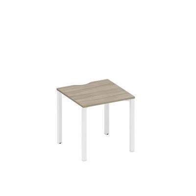 Спэйс+ А1 БГ 021.2 ВЛ (Вяз либерти/Белый гладкий) Стол письменный на металлокаркасе, столешница с вырезом