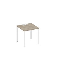 Спэйс+ А1 БГ 021 ВЛ (Вяз либерти/Белый гладкий) Стол письменный на металлокаркасе, столешница с заглушкой