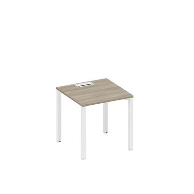 Спэйс+ А1 БГ 021 ВЛ (Вяз либерти/Белый гладкий) Стол письменный на металлокаркасе, столешница с заглушкой