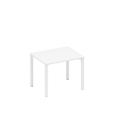 Спэйс+ А1 БГ 022.1 БП (Белый премиум/Белый гладкий) Стол письменный на металлокаркасе