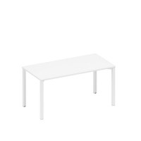 Спэйс+ А1 БГ 025.1 БП (Белый премиум/Белый гладкий) Стол письменный на металлокаркасе