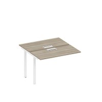 Спэйс+ А1 БГ 170-1 ВЛ (Вяз либерти/Белый гладкий) Секция стола рабочей станции на металлокаркасе, столешницы с заглушкой