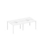 Спэйс+ А1 БГ 170-2 БП (Белый премиум/Белый гладкий) Рабочая станция на металлокаркасе, столешницы с заглушкой (4*120)