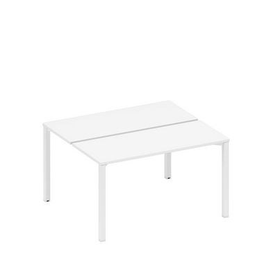 Спэйс+ А1 БГ 171.1 БП (Белый премиум/Белый гладкий) Рабочая станция на металлокаркасе (2*140)