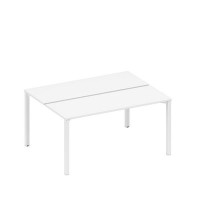 Спэйс+ А1 БГ 172.1 БП (Белый премиум/Белый гладкий) Рабочая станция на металлокаркасе (2*160)