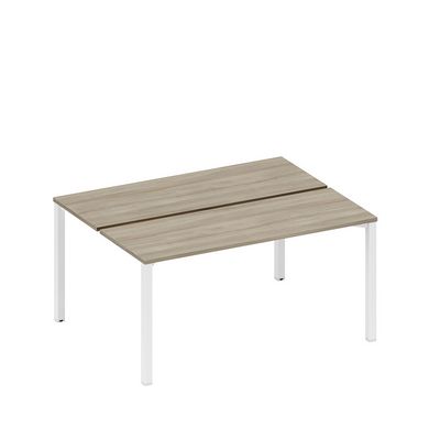 Спэйс+ А1 БГ 172.1 ВЛ (Вяз либерти/Белый гладкий) Рабочая станция на металлокаркасе (2*160)