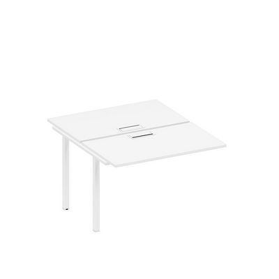 Спэйс+ А1 БГ 173-1 БП (Белый премиум/Белый гладкий) Секция стола рабочей станции на металлокаркасе, столешницы с заглушкой