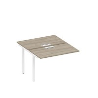 Спэйс+ А1 БГ 173-1 ВЛ (Вяз либерти/Белый гладкий) Секция стола рабочей станции на металлокаркасе, столешницы с заглушкой