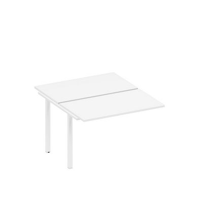 Спэйс+ А1 БГ 173.1-1 БП (Белый премиум/Белый гладкий) Секция стола рабочей станции на металлокаркасе