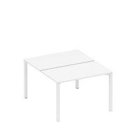 Спэйс+ А1 БГ 173.1 БП (Белый премиум/Белый гладкий) Рабочая станция на металлокаркасе (2*120)