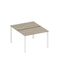 Спэйс+ А1 БГ 173.1 ВЛ (Вяз либерти/Белый гладкий) Рабочая станция на металлокаркасе (2*120)