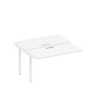 Спэйс+ А1 БГ 174-1 БП (Белый премиум/Белый гладкий) Секция стола рабочей станции на металлокаркасе, столешницы с заглушкой