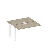 Спэйс+ А1 БГ 174-1 ВЛ (Вяз либерти/Белый гладкий) Секция стола рабочей станции на металлокаркасе, столешницы с заглушкой