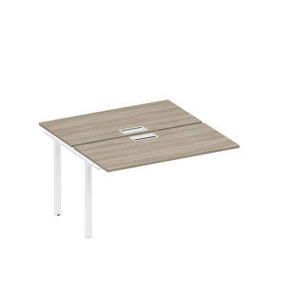 Спэйс+ А1 БГ 174-1 ВЛ (Вяз либерти/Белый гладкий) Секция стола рабочей станции на металлокаркасе, столешницы с заглушкой