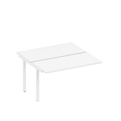 Спэйс+ А1 БГ 174.1-1 БП (Белый премиум/Белый гладкий) Секция стола рабочей станции на металлокаркасе