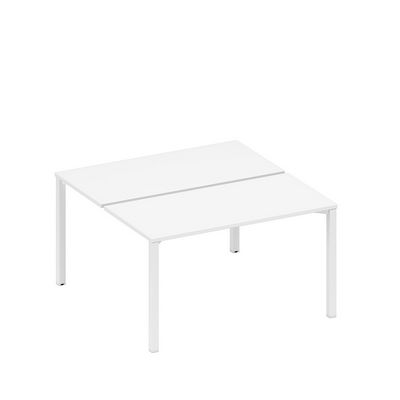 Спэйс+ А1 БГ 174.1 БП (Белый премиум/Белый гладкий) Рабочая станция на металлокаркасе (2*140)