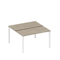 Спэйс+ А1 БГ 174.1 ВЛ (Вяз либерти/Белый гладкий) Рабочая станция на металлокаркасе (2*140)