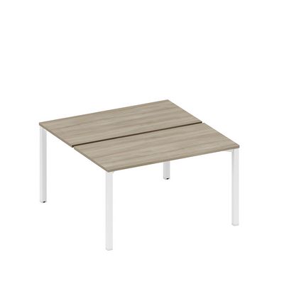 Спэйс+ А1 БГ 174.1 ВЛ (Вяз либерти/Белый гладкий) Рабочая станция на металлокаркасе (2*140)