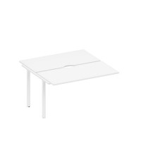 Спэйс+ А1 БГ 174.2-1 БП (Белый премиум/Белый гладкий) Секция стола рабочей станции на металлокаркасе, столешницы с вырезом