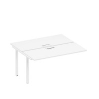 Спэйс+ А1 БГ 175-1 БП (Белый премиум/Белый гладкий) Секция стола рабочей станции на металлокаркасе, столешницы с заглушкой