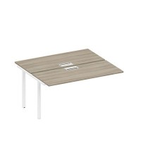 Спэйс+ А1 БГ 175-1 ВЛ (Вяз либерти/Белый гладкий) Секция стола рабочей станции на металлокаркасе, столешницы с заглушкой