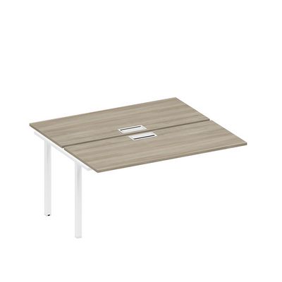 Спэйс+ А1 БГ 175-1 ВЛ (Вяз либерти/Белый гладкий) Секция стола рабочей станции на металлокаркасе, столешницы с заглушкой