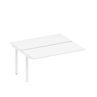 Спэйс+ А1 БГ 175.1-1 БП (Белый премиум/Белый гладкий) Секция стола рабочей станции на металлокаркасе