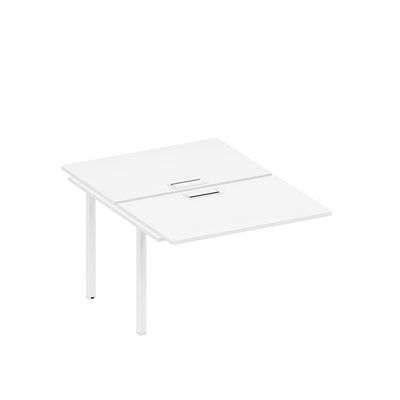 Спэйс+ А1 БГ 176-1 БП (Белый премиум/Белый гладкий) Секция стола рабочей станции на металлокаркасе, столешницы с заглушкой