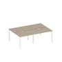 Спэйс+ А1 БГ 176.2-2 ВЛ (Вяз либерти/Белый гладкий) Рабочая станция на металлокаркасе, столешницы с вырезом (4*120)