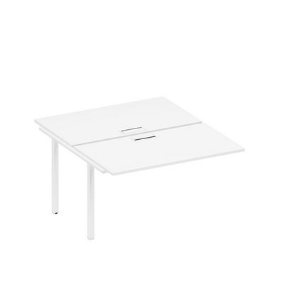 Спэйс+ А1 БГ 177-1 БП (Белый премиум/Белый гладкий) Секция стола рабочей станции на металлокаркасе, столешницы с заглушкой