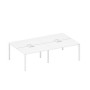 Спэйс+ А1 БГ 177-2 БП (Белый премиум/Белый гладкий) Рабочая станция на металлокаркасе, столешницы с заглушкой (4*140)