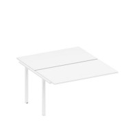 Спэйс+ А1 БГ 177.1-1 БП (Белый премиум/Белый гладкий) Секция стола рабочей станции на металлокаркасе