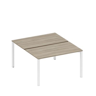 Спэйс+ А1 БГ 177.1 ВЛ (Вяз либерти/Белый гладкий) Рабочая станция на металлокаркасе (2*140)