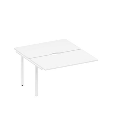 Спэйс+ А1 БГ 177.2-1 БП (Белый премиум/Белый гладкий) Секция стола рабочей станции на металлокаркасе, столешницы с вырезом