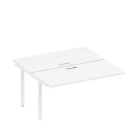 Спэйс+ А1 БГ 178-1 БП (Белый премиум/Белый гладкий) Секция стола рабочей станции на металлокаркасе, столешницы с заглушкой