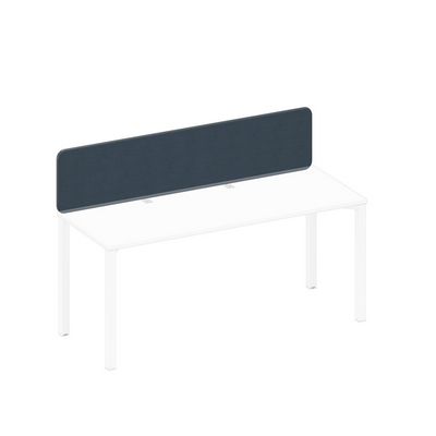 Спэйс+ А1 БГ 867.01 BA40 (Синий/Белый гладкий) Экран настольный фронтальный тканевый с мягким наполнителем с кронштейнами