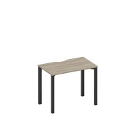 Спэйс+ А1 ЧР 002.2 ВЛ (Вяз либерти/Ччерный гладкий) Стол письменный на металлокаркасе, столешница с вырезом