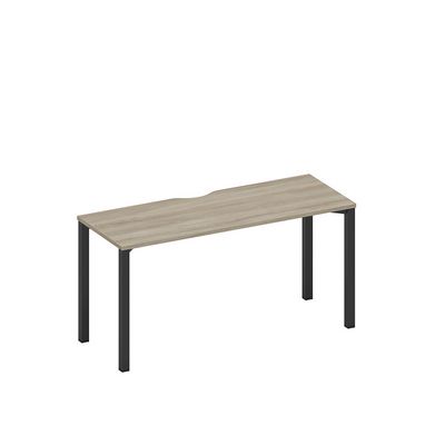 Спэйс+ А1 ЧР 005.2 ВЛ (Вяз либерти/Ччерный гладкий) Стол письменный на металлокаркасе, столешница с вырезом