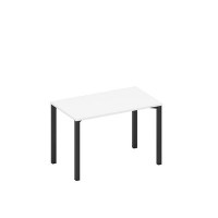 Спэйс+ А1 ЧР 013.1 БП (Белый премиум/Черный гладкий) Стол письменный на металлокаркасе