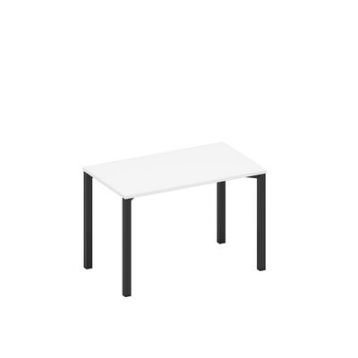 Спэйс+ А1 ЧР 013.1 БП (Белый премиум/Черный гладкий) Стол письменный на металлокаркасе