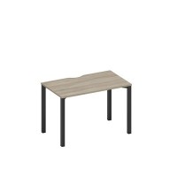 Спэйс+ А1 ЧР 013.2 ВЛ (Вяз либерти/Ччерный гладкий) Стол письменный на металлокаркасе, столешница с вырезом