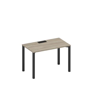 Спэйс+ А1 ЧР 013 ВЛ (Вяз либерти/Ччерный гладкий) Стол письменный на металлокаркасе, столешница с заглушкой