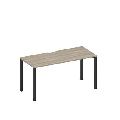 Спэйс+ А1 ЧР 015.2 ВЛ (Вяз либерти/Ччерный гладкий) Стол письменный на металлокаркасе, столешница с вырезом