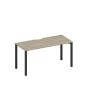 Спэйс+ А1 ЧР 015.2 ВЛ (Вяз либерти/Ччерный гладкий) Стол письменный на металлокаркасе, столешница с вырезом