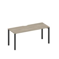 Спэйс+ А1 ЧР 016.2 ВЛ (Вяз либерти/Ччерный гладкий) Стол письменный на металлокаркасе, столешница с вырезом