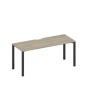 Спэйс+ А1 ЧР 016.2 ВЛ (Вяз либерти/Ччерный гладкий) Стол письменный на металлокаркасе, столешница с вырезом