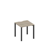 Спэйс+ А1 ЧР 021.2 ВЛ (Вяз либерти/Ччерный гладкий) Стол письменный на металлокаркасе, столешница с вырезом