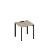 Спэйс+ А1 ЧР 021 ВЛ (Вяз либерти/Ччерный гладкий) Стол письменный на металлокаркасе, столешница с заглушкой